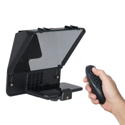 Andoer A10 Portable Smartphone DSLR Camera Teleprompter Prompter with Phone Holder Remote Control for Video Recording Live Streaming Interview Stage Presentation Speech