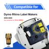 NineLeaf 20 Pack Compatible Labels Tape Replacement for Dymo 1805444 1 inch Black on Yellow Heat Shrink Tube Labels 24mm x 1.5m for Wires and Cables Use in Rhino 6000 6500 Label Maker view 4