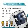 NineLeaf 100 Pack Compatible Labels Tape Replacement for Dymo 18053 3/8 inch Black on White Heat Shrink Tube Labels 9mm x 1.5m for Wires and Cables Use in Rhino 4200 5200 5000 6000 3M Label Maker view 4