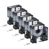 NineLeaf 5 Pack Compatible Labels Tape Replacement for Dymo 18053 3/8 inch Black on White Heat Shrink Tube Labels 9mm x 1.5m for Wires and Cables Use in Rhino 4200 5200 5000 6000 3M Label Maker view 1