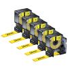 NineLeaf 5 Pack Compatible Labels Tape Replacement for Dymo 1805444 1 inch Black on Yellow Heat Shrink Tube Labels 24mm x 1.5m for Wires and Cables Use in Rhino 6000 6500 Label Maker view 1