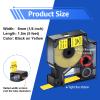 NineLeaf 50 Pack Compatible Labels Tape Replacement for Dymo 18052 1/4 inch Black on Yellow Heat Shrink Tube Labels 6mm x 1.5m for Wires and Cables Use in Rhino 4200 5200 5000 6000 3M Label Maker view 2