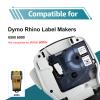 NineLeaf 20 Pack Compatible Labels Tape Replacement for Dymo 1805443 1 inch Black on White Heat Shrink Tube Labels 24mm x 1.5m for Wires and Cables Use in Rhino 6000 6500 Label Maker view 4