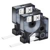 NineLeaf 2 Pack Compatible Labels Tape Replacement for Dymo 18053 3/8 inch Black on White Heat Shrink Tube Labels 9mm x 1.5m for Wires and Cables Use in Rhino 4200 5200 5000 6000 3M Label Maker view 1