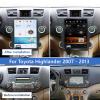 ZWNAV Qualcomm Car Radio Android Auto for Toyota Highlander 2007 2008 2009 2010 2011 2012 2013 Stereo Replacement Tesla Style Touch Screen Unit Audio Multimedia Player GPS Navigation view 2