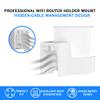 SONGCHEER-Router Shelf Wall Mount for Tp Link Deco X20 X50 X60 X55 Deco Mesh WiFi 6 WiFi Router Holder Stand Bracket Shelf Cable Organizer with Screw Mounting Kit (1Pack) view 4