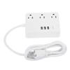 Vikye Power Strip, 100-240V AC USB Ports Power Strip with 3 Outlet 3 USB Ports(White, U.S. regulations) view 1