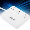 Vikye Power Strip, 100-240V AC USB Ports Power Strip with 3 Outlet 3 USB Ports(White, U.S. regulations) view 2
