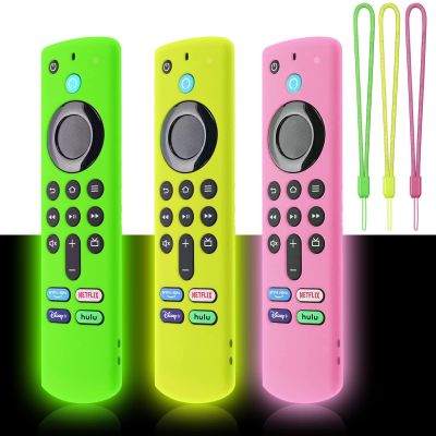 [3Pack] Climberer Remote Case Cover Compatible with Firestick Remote | Fire TV 4k HD | | FireCube | Fire TV Stick 4K Plus Glow in The Dark Makes it Easy to find