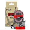 Epson LABELWORKS 212FRPX Genuine PET (Polyester) Tape Cartridge - Black on Fluorescent Red Designer Craft Label Maker Tape - 1/2" (12MM) Wide, 16' view 1