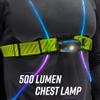 noxgear Tracer Add-On Chest Light - 500 Lumens, Rechargeable (USB-C), Weatherproof LED Running Light, Walking and Hiking - Bright Flood Beam - Comfortable - Dual-Modes view 2