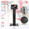 CTA Digital Locking Kiosk & Enclosure  Premium Locking Floor Stand Kiosk with Universal Security Enclosure - Storage and Cable Management for Retail POS - Ordering Screens & More Black (PAD-PARAFPE) view 2