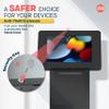 CTA Digital Locking Kiosk & Enclosure  Premium Locking Floor Stand Kiosk with Universal Security Enclosure - Storage and Cable Management for Retail POS - Ordering Screens & More Black (PAD-PARAFPE) view 3
