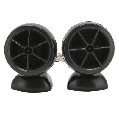 Dpofirs 2pcs Car Speakers Car Door Speakers Car Audio Tweeters, 1200W Tweeter Mini Horn Music Dome Loudspeaker Audio Speaker for Car Audio System(Black)