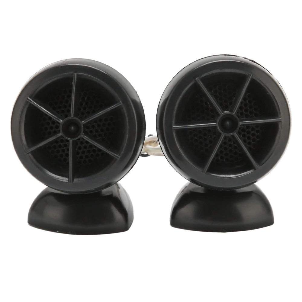 Dpofirs 2pcs Car Speakers Car Door Speakers Car Audio Tweeters, 1200W Tweeter Mini Horn Music Dome Loudspeaker Audio Speaker for Car Audio System(Black)