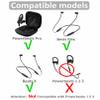 16 Pairs Powerbeats Pro Ear Tips Buds, 4 Size Replacement Soft Flexible Fit in Case Noise Reduce Silicone Rubber Gel Earbuds Eartips Wing Skin Accessories Compatible with Beats Flex/BeatsX - Black view 2