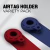 Compatible with AirTag, 2 Pack Shockproof, Dustproof & Washable Cases, Silicon Holders with Accessories for Wallets, Luggage, Pet Collars, Key Finders (Blue - Red) view 2