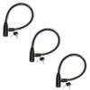 Urban August Child-Proof Refrigerator Lock for Kids & Adults - Lock for French Door Fridge and Cabinet (Regular, Black - 3 Pack Keyed Alike) view 1