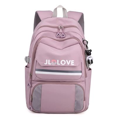 ROER Lady Backpack Dayback college Big Bookbag Waterproof Travel Laptop Notebook Computer Bag For man woman(Purple)