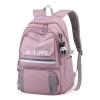 ROER Lady Backpack Dayback college Big Bookbag Waterproof Travel Laptop Notebook Computer Bag For man woman(Purple) view 2