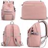 ROER Lady Backpack Dayback college Big Bookbag Waterproof Travel Laptop Notebook Computer Bag For man woman(Purple) view 3