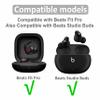 12 Pairs Double Flange Compatible with Beats Fit Pro Ear Tips Buds, S/M/L 3 Size Replacement Noise Reduce Silicone Wing Eartips Earbuds Earplug Fit in Case for Beat Fit Pro - Black view 2