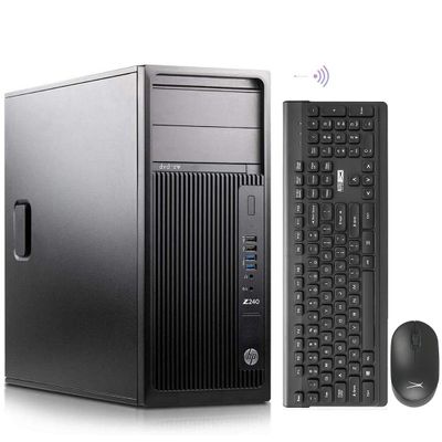 HP Tower Computers PC Workstation Z240,i7 Desktop,16GB Ram,1TB SSD + 2TB HDD,AX210 Built-in WiFi 6E,Windows 10,HDMI,DVI,DP,DVD,NVIDIA GT 1030 2GB,Wireless K&M +TJJ PAD (Renewed)