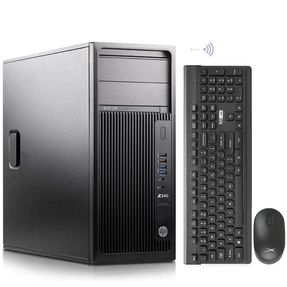HP Tower Computers PC Workstation Z240,i7 Desktop,16GB Ram,1TB SSD + 2TB HDD,AX210 Built-in WiFi 6E,Windows 10,HDMI,DVI,DP,DVD,NVIDIA GT 1030 2GB,Wireless K&M +TJJ PAD (Renewed)
