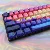 JSJT PBT Keycaps Side/Front Print Keycap Set OEM Profile 71 Keys Non-Backlit Thick Key Caps for GK64/GK61/RK61/ALT61 MX Switch Mechanical Keyboard(Multi-Color) view 2