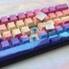 JSJT PBT Keycaps Side/Front Print Keycap Set OEM Profile 71 Keys Non-Backlit Thick Key Caps for GK64/GK61/RK61/ALT61 MX Switch Mechanical Keyboard(Multi-Color) view 3