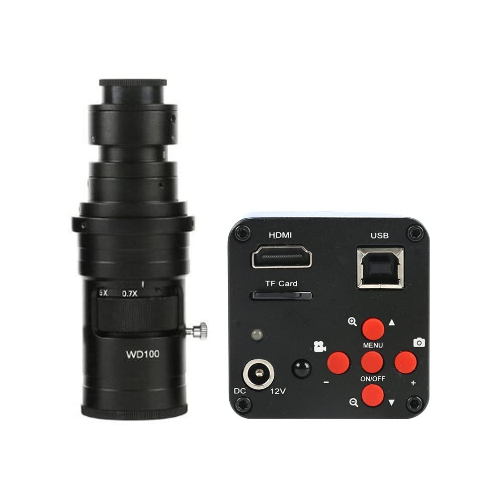 38MP 2K 1080P 1/3 Inch Digital Video HDMI Microscope C-Mount Camera & 200X C-Mount Lens For Phone PCB CPU Repair