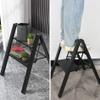 elfinrm 2 Step Ladder, Aluminum Folding Step Stool with Anti-Slip view 2
