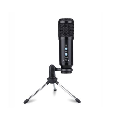 MSUDGH USB Microphone with Tripod Stand Mute Button Latency-Free, Computer Microphone for Video Conference