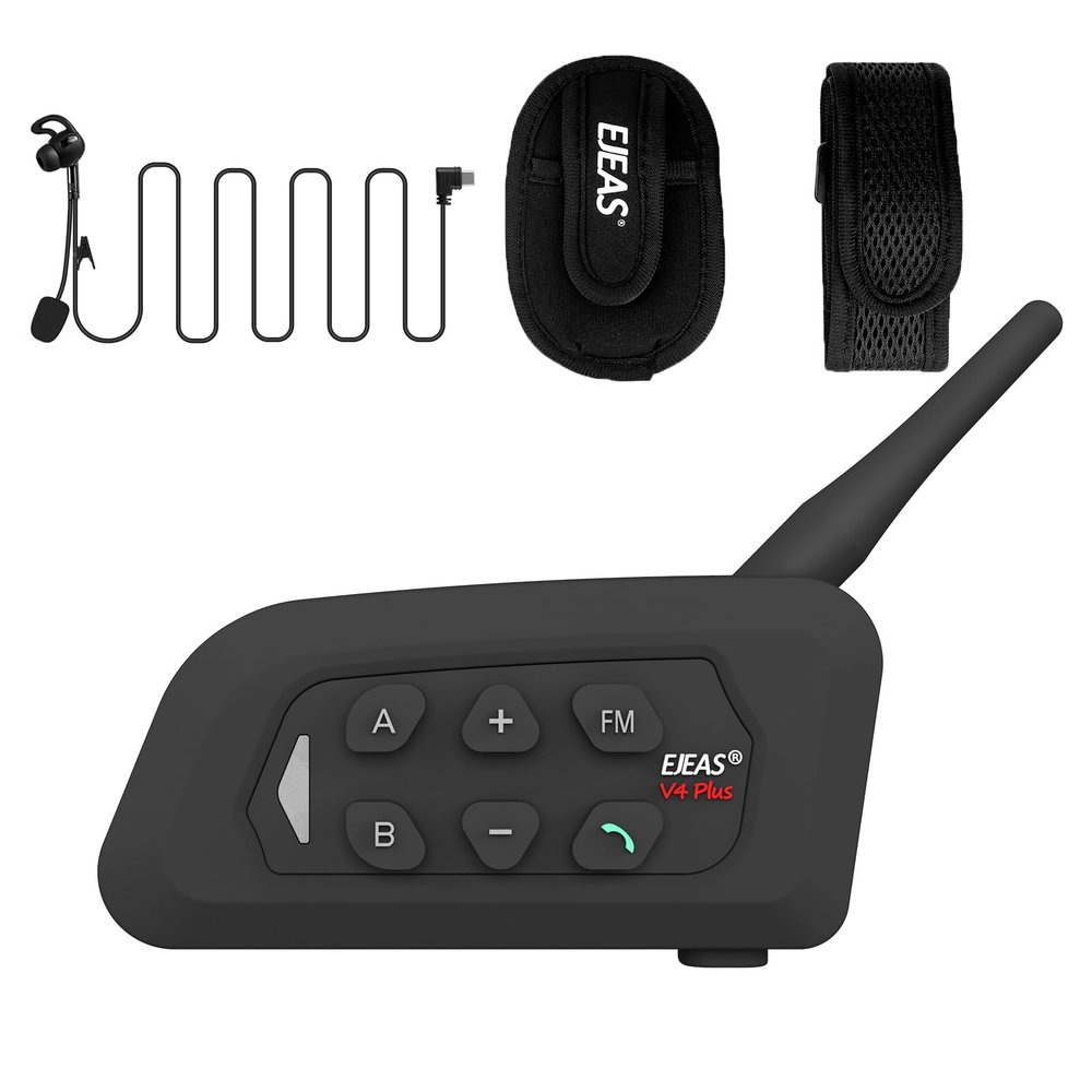 MIMIRACLE Referee Headset, Type C, Referee Communication System with Headset Earphone, Simple Pairing Bluetooth Intercom for Football Soccer Handball -1 Pack