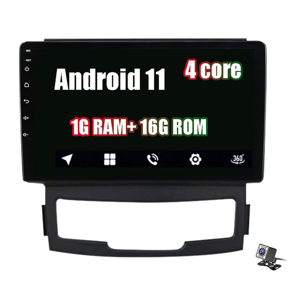 Android 11 Car Radio Head Unit Car Stereo for Ssang Yong Korando Actyon 2010 2011 2012 2013 9 Inch Touch Screen GPS Navigation for Car RDS Carplay FM GPS Stereo