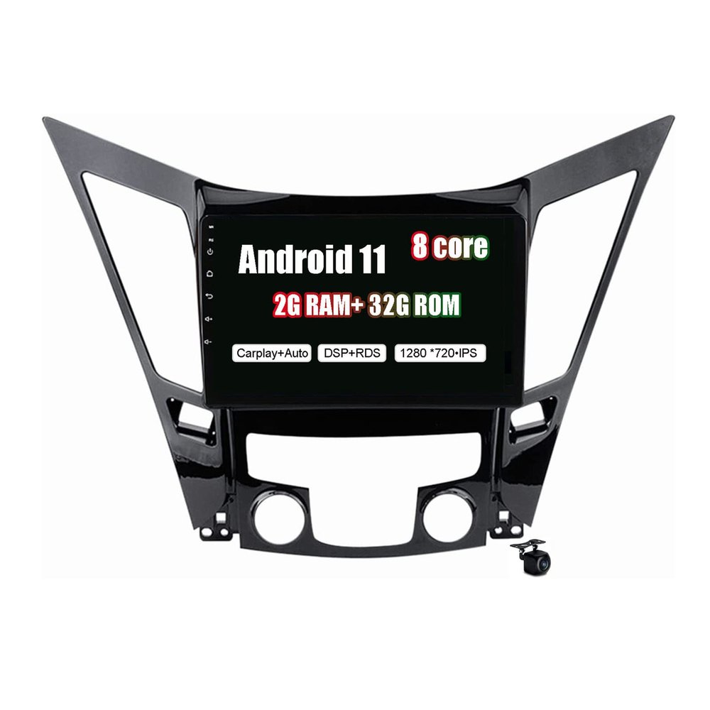 2 Din Car Stereo Android 11 Car Radio Head Unit for Sonata i40 i45 2010 2011 2012 2013 2014 2015 9 Inch Touch Screen GPS Navigation for Car Built-in RDS Carplay WiFi Bluetooth