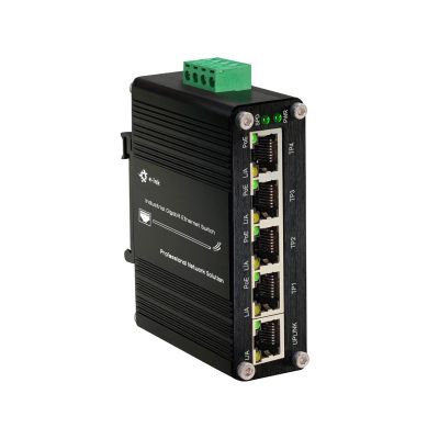 Centopto Mini Industrial 5 Ports Gigabit PoE Switch - Hardened RJ45 10/100/1000Mbps 802.3at 30W/Port Ethernet Din Rail Mount PoE+ Unmanaged 10Gbps Switching Capacity