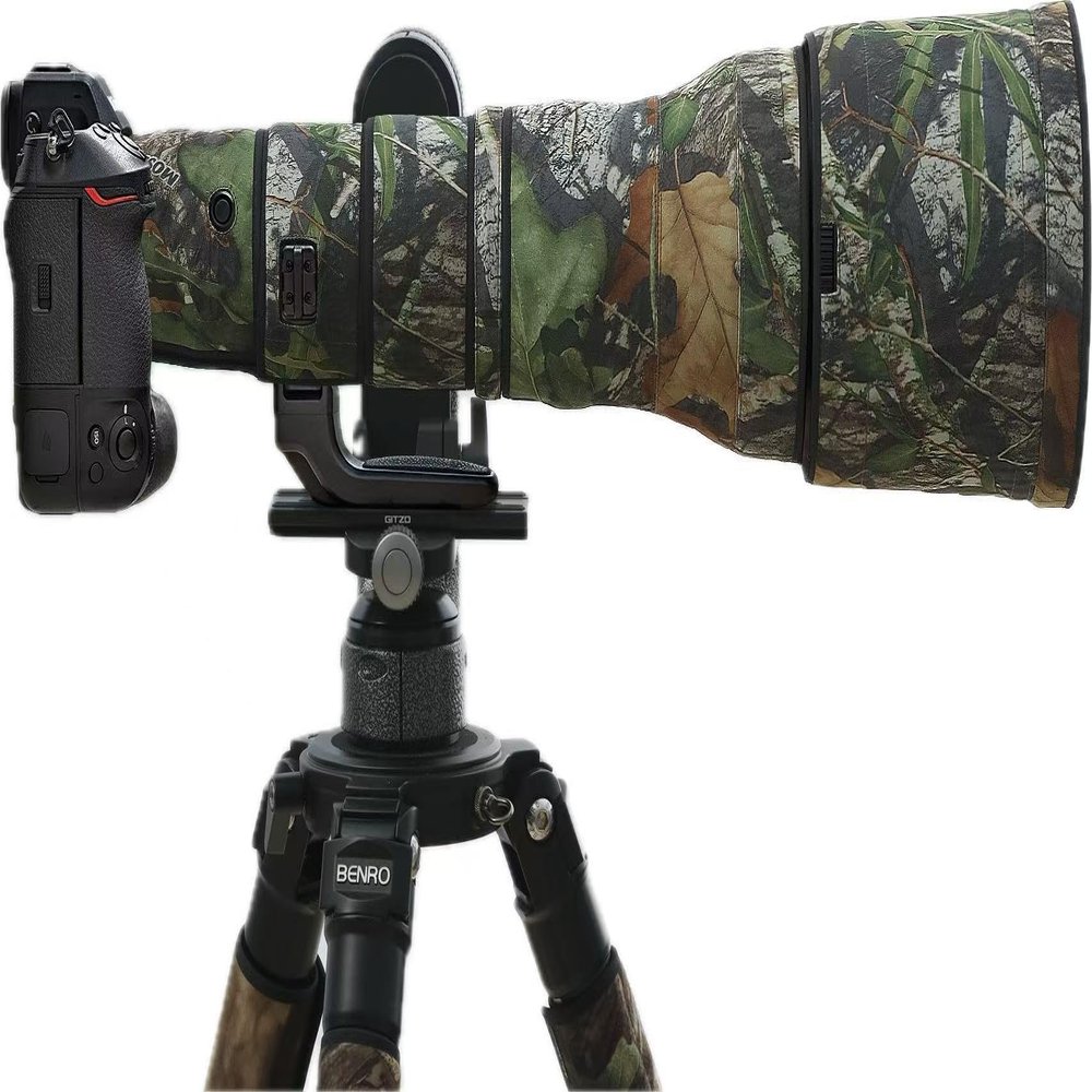 ROLANPRO Rainproof Lens Cover for Nikon Z 800mm f6.3 VR S Camouflage Rain Cover Lens Protection Sleeve Case Clothing-#17 Jungle Camo Waterproof