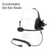 Behind The Head Style Racing Two Way Radio Headset with 2-Pin to 5-Pin Coil Cord Cable for Kenwood, Baofeng, Retevis Walkie Talkie view 3