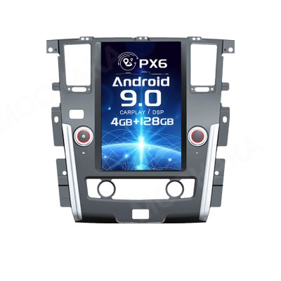 MOOKAKA Tesla Style Car Stero for Nissan Patrol 2010-2017,IPS Touch Screen,1920 * 1080 Resolution,WiFi & GPS Navigation,Wireless Carplay Android Auto,FM/AM Audio Receiver(Silver,4+128G)