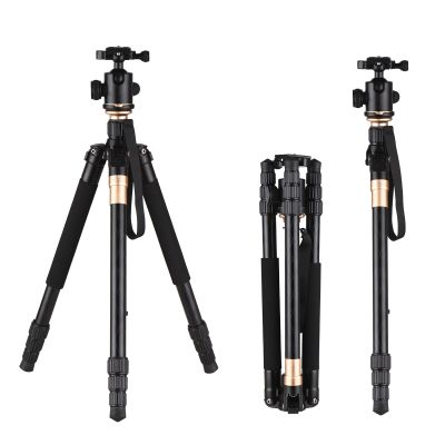 Andoer Q999 158cm/62in Portable Photography Tripod Monopod Stand Aluminum Alloy 360Panorama Ball Head 10kg/22lbs Load Capacity with Carry Bag for DSLR Cameras Camcorders Smartphones