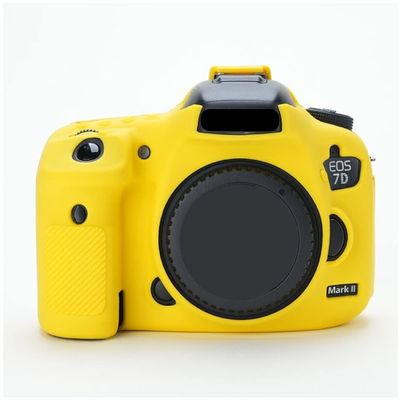 Camera Soft Silicone Case Bag Yellow Rubber Armor Skin Body Cover Protector for Canon EOS 7D Mark II camera