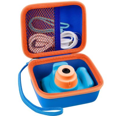 ANKHOH Kids Camera Case for Seckton for Desuccus for PROGRACE for GKTZ for Dylanto for Rindol for One'sMore for HANGRUI Digital Camera Storage Box Holder for Cable Accessory-Bag Only(Deep Blue)