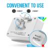 Puveini Cruise Power Strip Foldable Plug Non Surge Protector with USB C Outlets 3.4A Total, Cruise Ship Essentials, 2 Prong to 3 Prong Outlet Adapter, Japan Plug Adapter view 2
