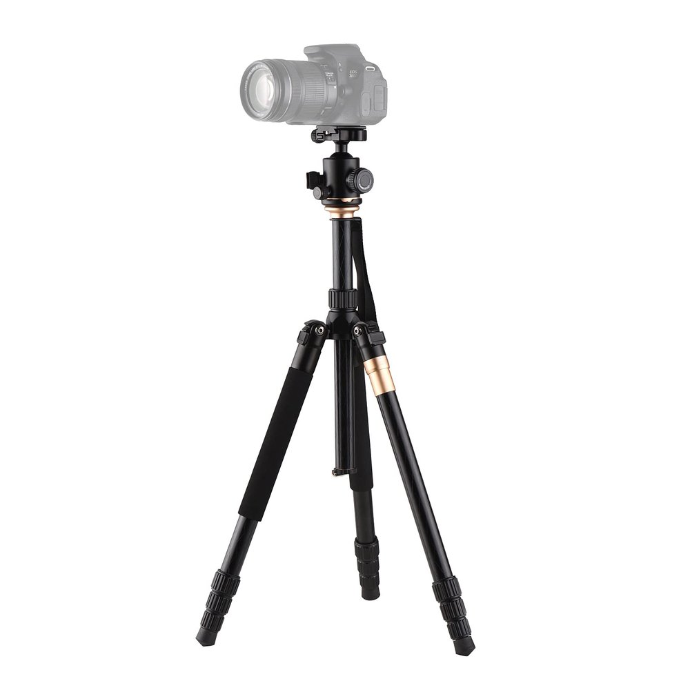 Andoer Q999 158cm/62in Portable Photography Tripod Monopod Holder Aluminum Alloy 360 Panoramic Ball Head 10kg/22lbs Load Capacity with Carrying Bag for Cameras