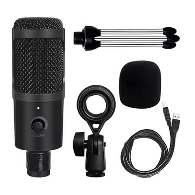 MSUDGH BM800 Condenser Microphone is Suitable for Laptop Computer Professional USB Microphone with Headset Game Live Broadcast