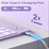 Hamile for iPad 9th Generation Case with Keyboard 10.2 Inch - Backlit Wireless Detachable Folio Keyboard Cover with Pencil Holder for iPad 8th Gen/7th Gen/iPad Pro 10.5"/iPad Air 3rd Gen (Purple) view 3