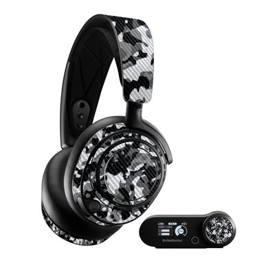 MightySkins Carbon Fiber Skin Compatible with SteelSeries Arctis Nova Pro - Black Modern Camo | Protective, Durable Textured Carbon Fiber Finish | Easy to Apply and Change Styles | Made in The USA