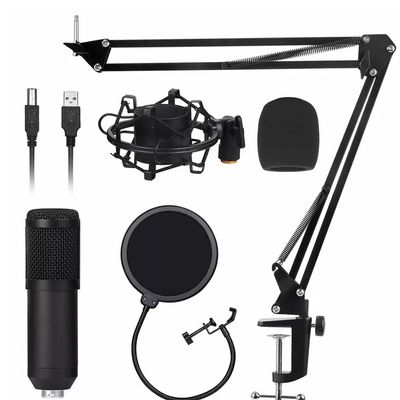 MSUDGH BM800 USB Microphone Computer Game K Song Recording webcast Notebook Sound Card Capacitor Reverb Microphone Set