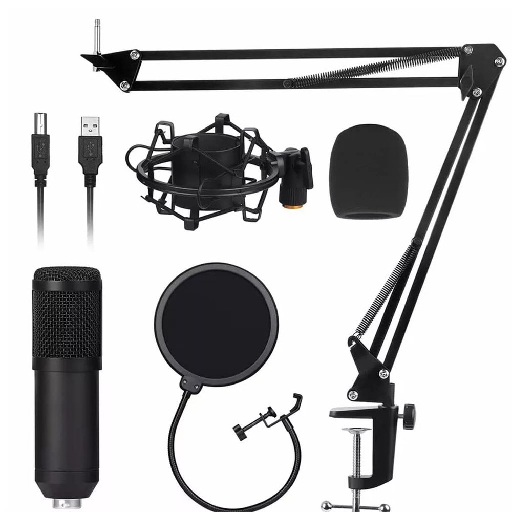 MSUDGH BM800 USB Microphone Computer Game K Song Recording webcast Notebook Sound Card Capacitor Reverb Microphone Set